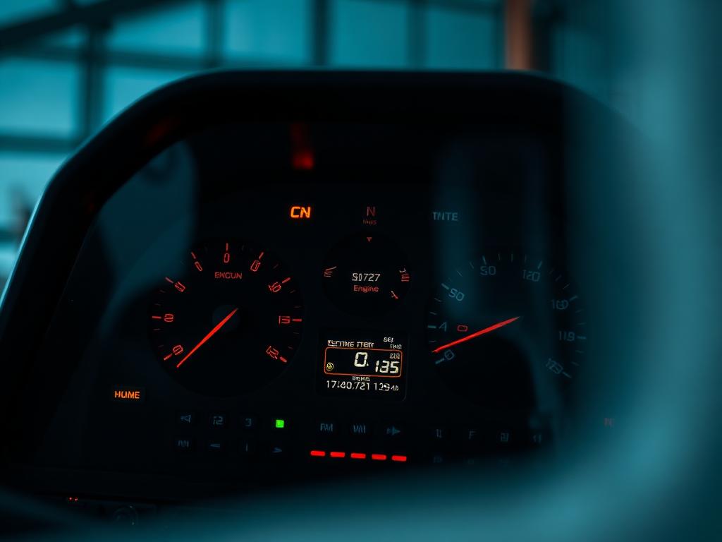 General aviation instrument panel showing engine and Hobbs time